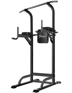 Finex Power Tower Chin Up Bar Station Weight Bench Push Pull Up Knee Raise Gym