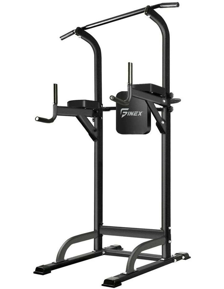 Finex Power Tower Chin Up Bar Station Weight Bench Push Pull Up Knee Raise Gym image 1