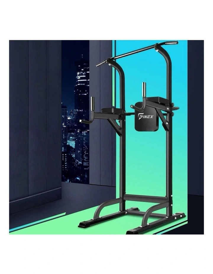 Finex Power Tower Chin Up Bar Station Weight Bench Push Pull Up Knee Raise Gym image 4