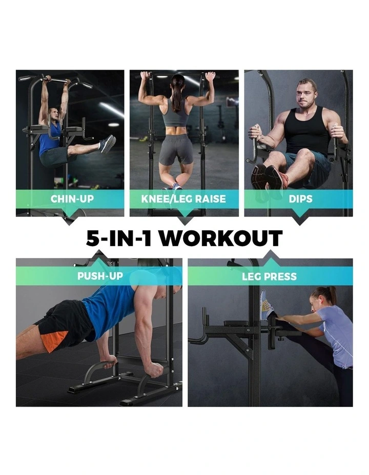 Finex Power Tower Chin Up Bar Station Weight Bench Push Pull Up Knee Raise Gym image 6