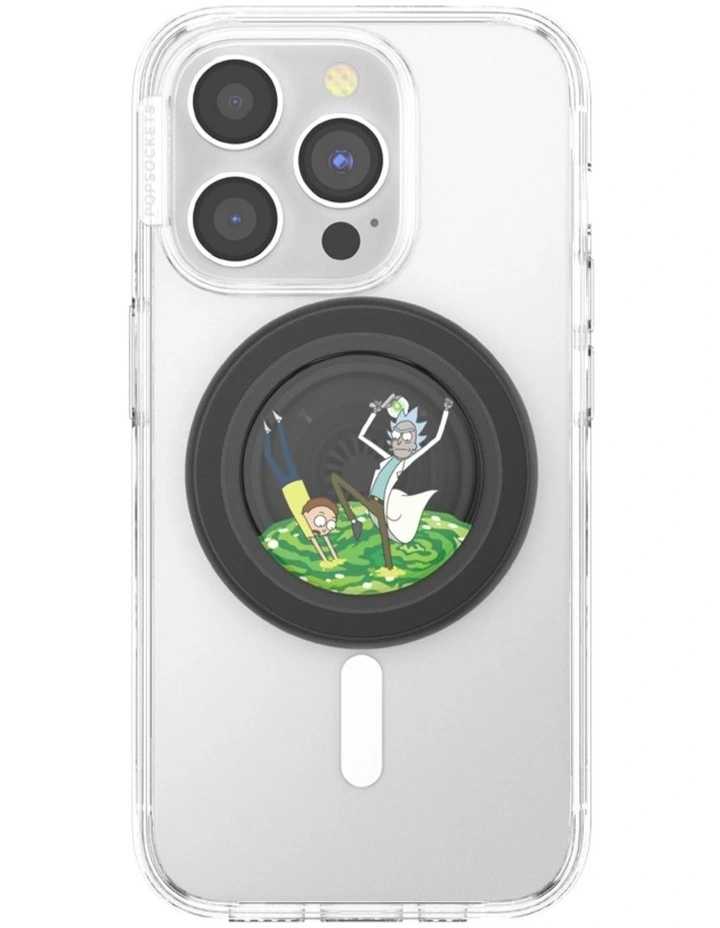 Rick & Morty x PopSockets MagSafe Phone Grip   Magnetic Adapter (Swappable Top) - Peace Among Worlds image 2