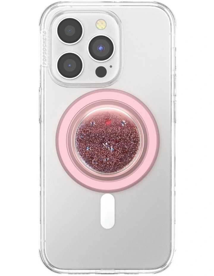 PopSockets PopGrip MagSafe Phone Grip Holder   Magnetic Adapter Ring (Swappable Top) - Tidepool Rose image 2