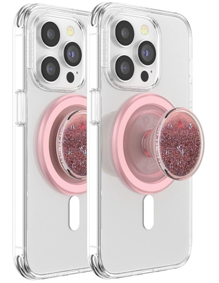 PopSockets PopGrip MagSafe Phone Grip Holder   Magnetic Adapter Ring (Swappable Top) - Tidepool Rose image 3