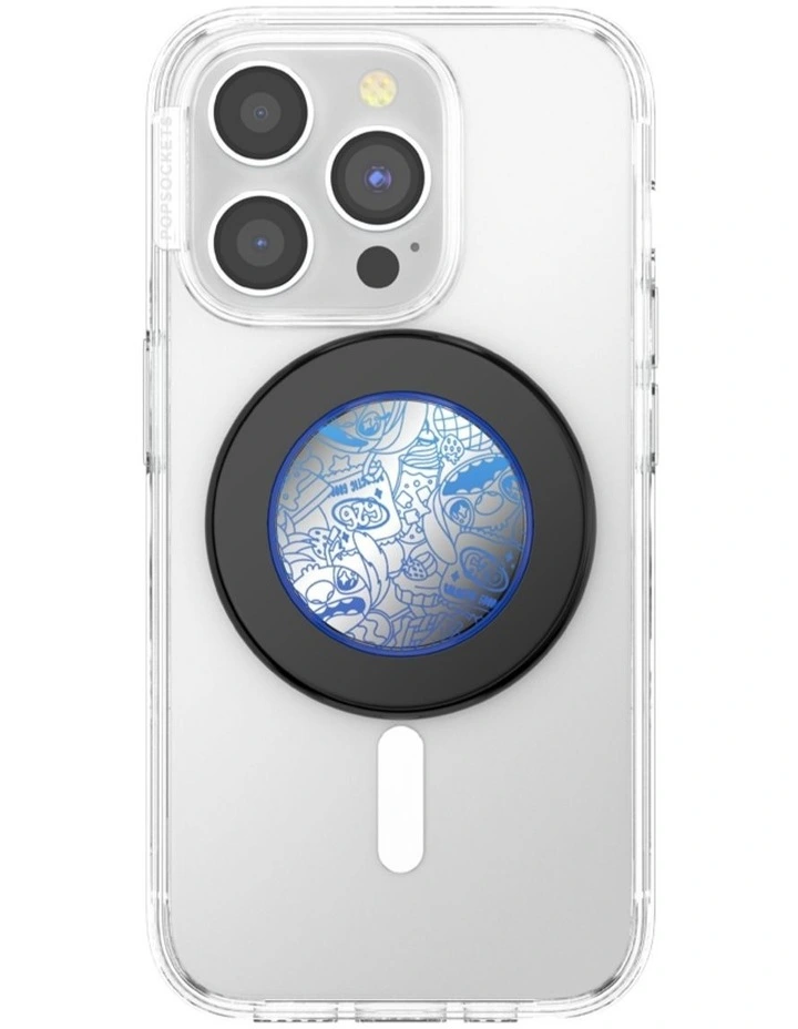 Stitch x PopSockets MagSafe Phone Grip   Magnetic Adapter (Swappable Top) - Mirror Stitch Snack Toss image 2