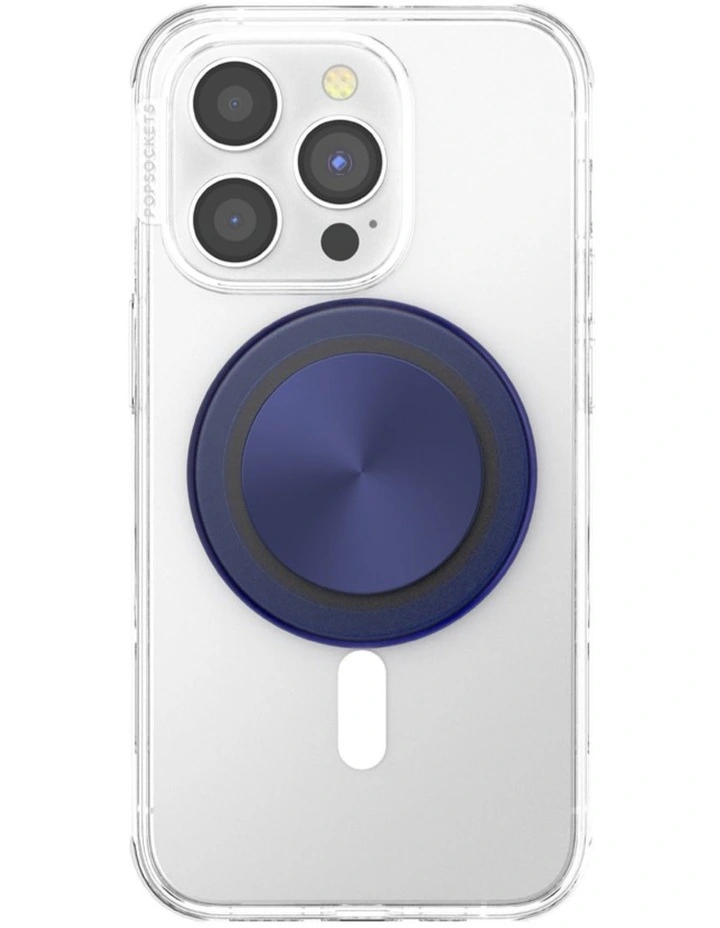 PopSockets MagSafe Phone Grip Holder Magnetic Adapter Ring (Swappable Top) - Aluminum French Navy image 2