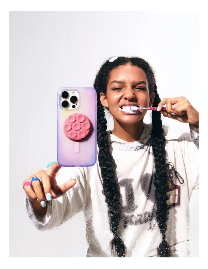 PopSockets PopGrip SuckUp Suction MagSafe 3in1 Mount Grip Stand (Swappable Top) - Putty image 4