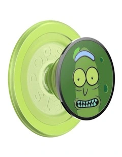 Rick & Morty x PopSockets MagSafe Phone Grip   Magnetic Adapter (Swappable Top) - Enamel Pickle Rick