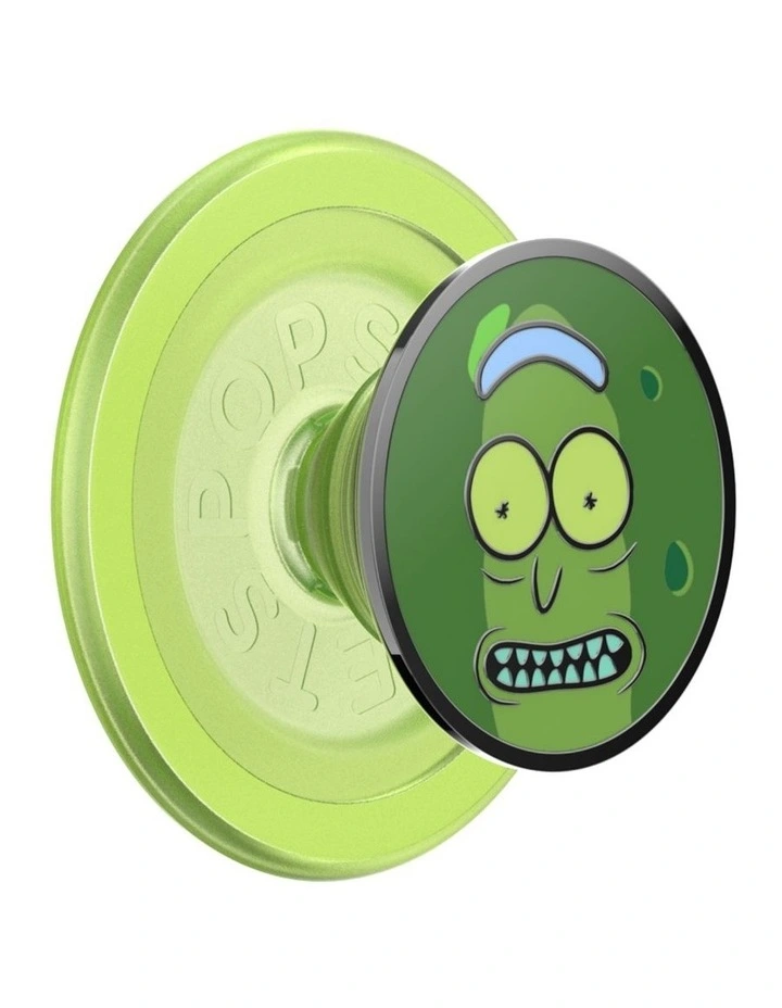 Rick & Morty x PopSockets MagSafe Phone Grip   Magnetic Adapter (Swappable Top) - Enamel Pickle Rick image 1
