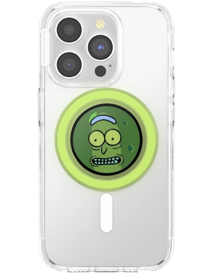 Rick & Morty x PopSockets MagSafe Phone Grip   Magnetic Adapter (Swappable Top) - Enamel Pickle Rick image 2
