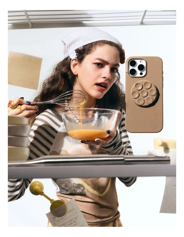 PopSockets PopGrip SuckUp Suction MagSafe 3in1 Mount Grip Stand (Swappable Top) - Latte image 4