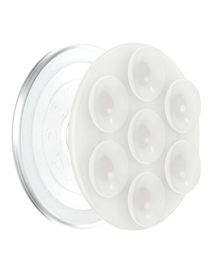 PopSockets PopGrip SuckUp Suction MagSafe 3in1 Mount Grip Stand (Swappable Top) - Clear image 1