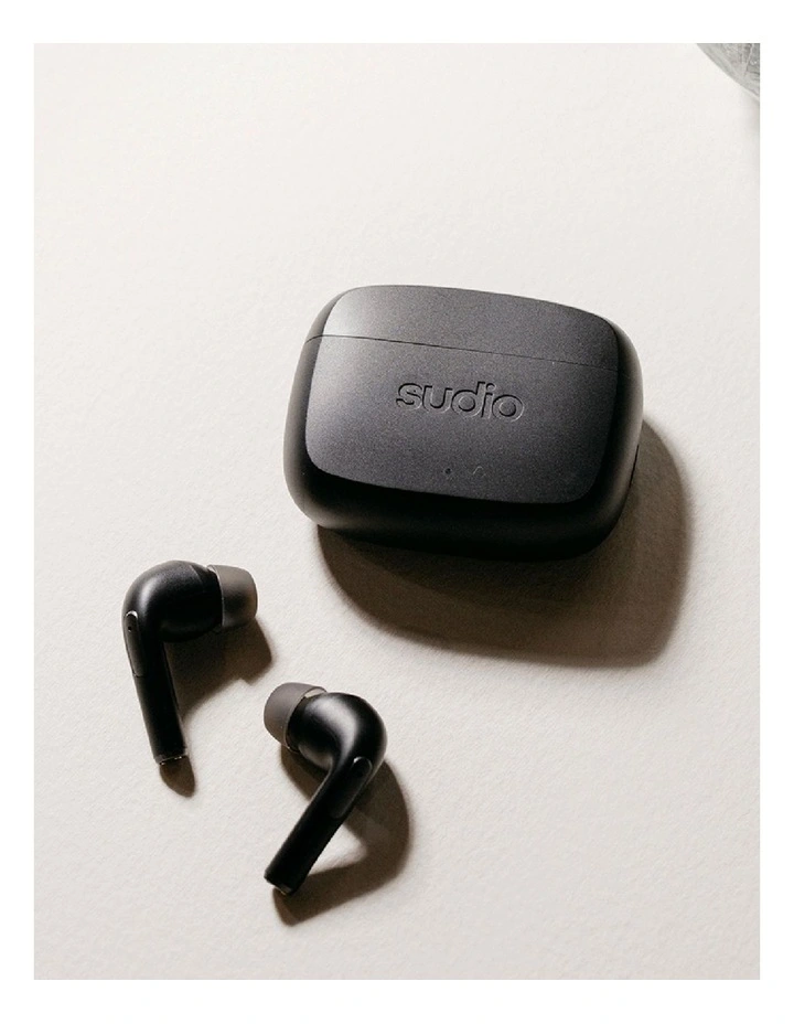 Sudio N2 Pro True Wireless Bluetooth In-Ear Headphones, Active Noise Cancelling Earbuds - Black image 6