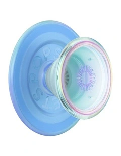 PopSockets PopGrip MagSafe Phone Grip Holder   Magnetic Adapter (Swappable Top) - Opalescent Blue