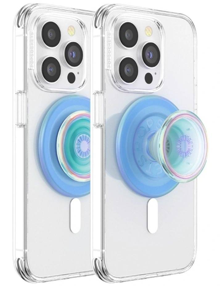 PopSockets PopGrip MagSafe Phone Grip Holder   Magnetic Adapter (Swappable Top) - Opalescent Blue image 3