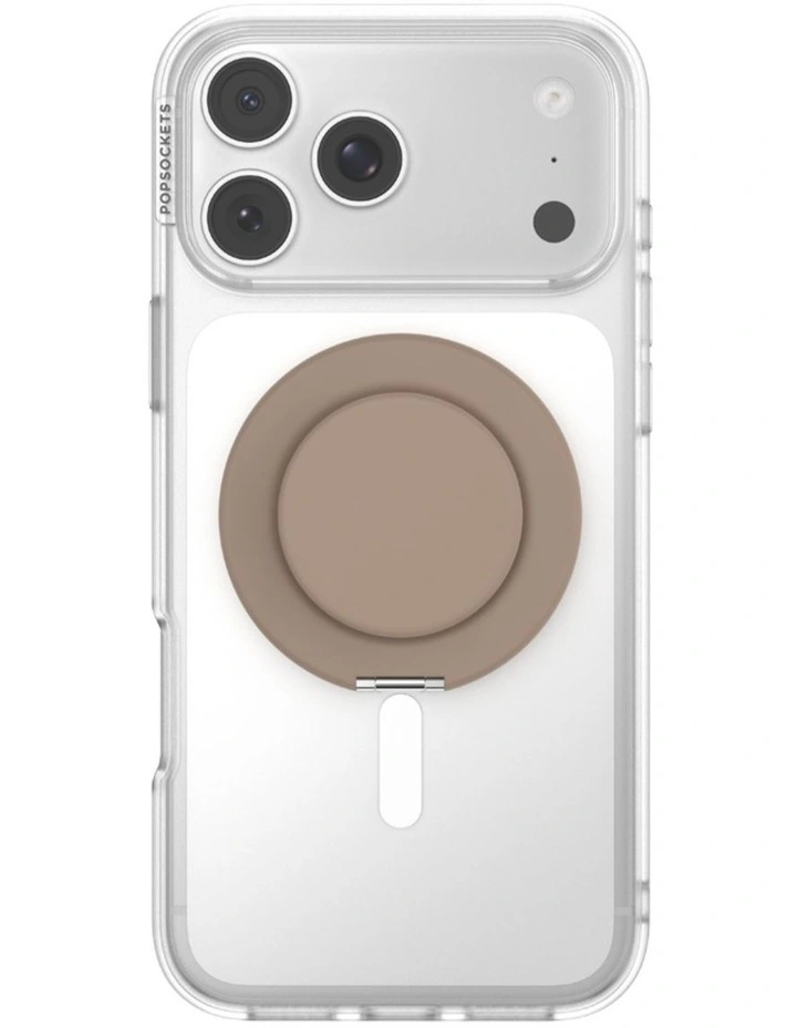 PopSockets PopGrip Kick-Out MagSafe Phone Grip & Stand (Swappable Top) - Latte image 2