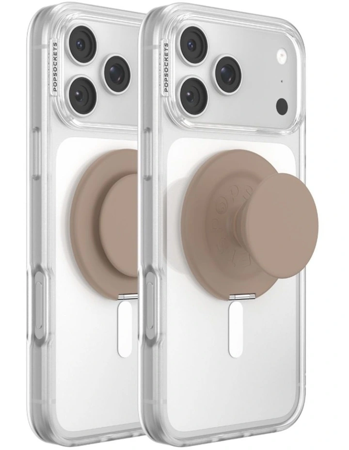 PopSockets PopGrip Kick-Out MagSafe Phone Grip & Stand (Swappable Top) - Latte image 3