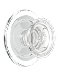 PopSockets PopGrip MagSafe Phone Grip Holder   Magnetic Adapter Ring (Swappable Top) - Clear