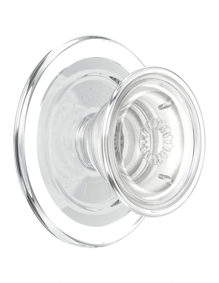 PopSockets PopGrip MagSafe Phone Grip Holder   Magnetic Adapter Ring (Swappable Top) - Clear image 1