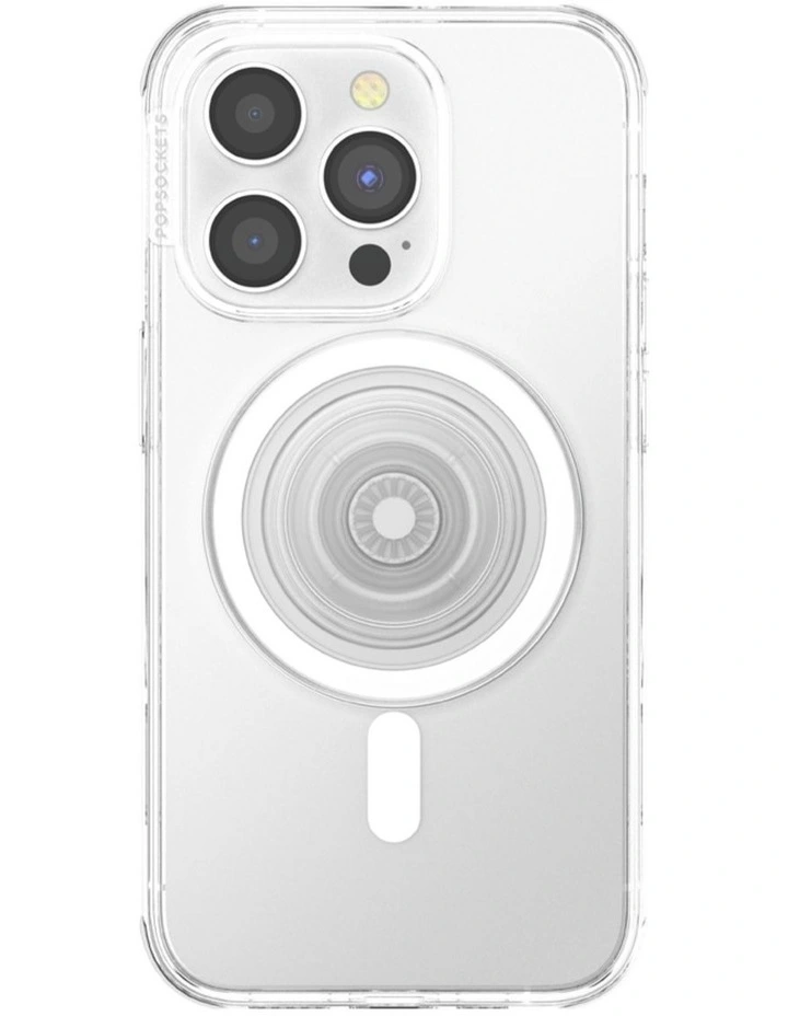 PopSockets PopGrip MagSafe Phone Grip Holder   Magnetic Adapter Ring (Swappable Top) - Clear image 2