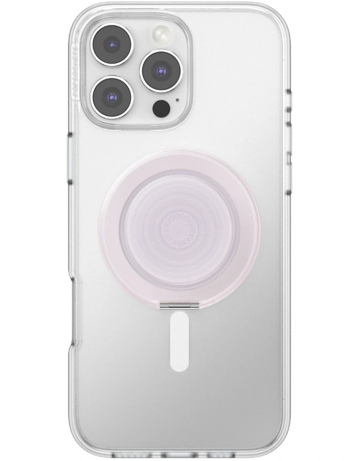 PopSockets PopGrip Kick-Out MagSafe Phone Grip & Stand (Swappable Top) - Opalescent White image 2