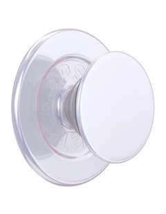 PopSockets MagSafe Phone Grip Holder   Magnetic Adapter Ring (Swappable Top) - Iridescent White