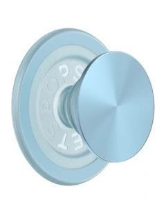 PopSockets MagSafe Phone Grip Holder   Magnetic Adapter Ring (Swappable Top) - Aluminum Blue Sigh