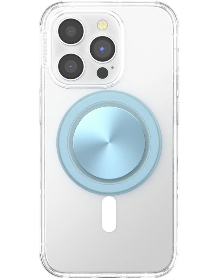 PopSockets MagSafe Phone Grip Holder Magnetic Adapter Ring (Swappable Top) - Aluminum Blue Sigh image 2