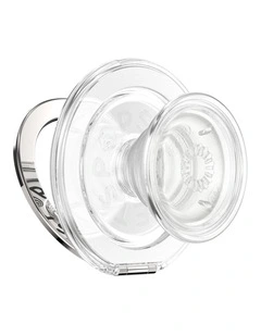 PopSockets PopGrip Kick-Out MagSafe Phone Grip & Stand (Swappable Top) - Clear