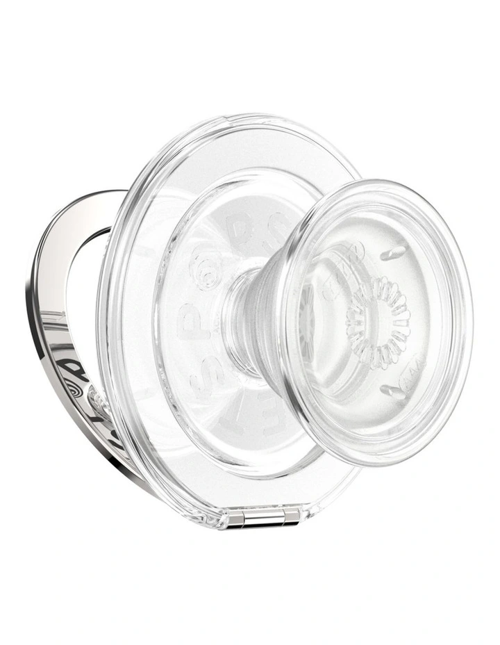 PopSockets PopGrip Kick-Out MagSafe Phone Grip & Stand (Swappable Top) - Clear image 1