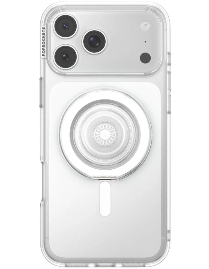 PopSockets PopGrip Kick-Out MagSafe Phone Grip & Stand (Swappable Top) - Clear image 2