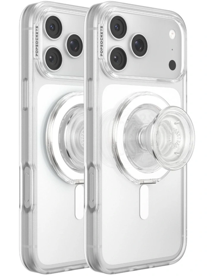 PopSockets PopGrip Kick-Out MagSafe Phone Grip & Stand (Swappable Top) - Clear image 3