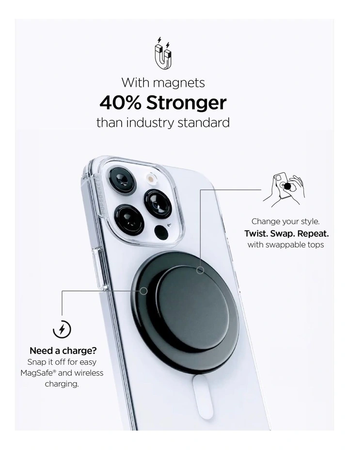 KPop Demon Hunters x PopSockets MagSafe Phone Grip   Magnetic Adapter (Swappable Top) - Huntrix Zoey image 6