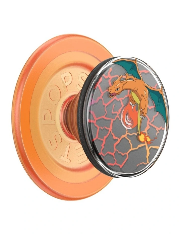 Pokemon x PopSockets MagSafe PopGrip Magnetic Adapter(Swappable Top) - Spinner Charizard In Flight image 1