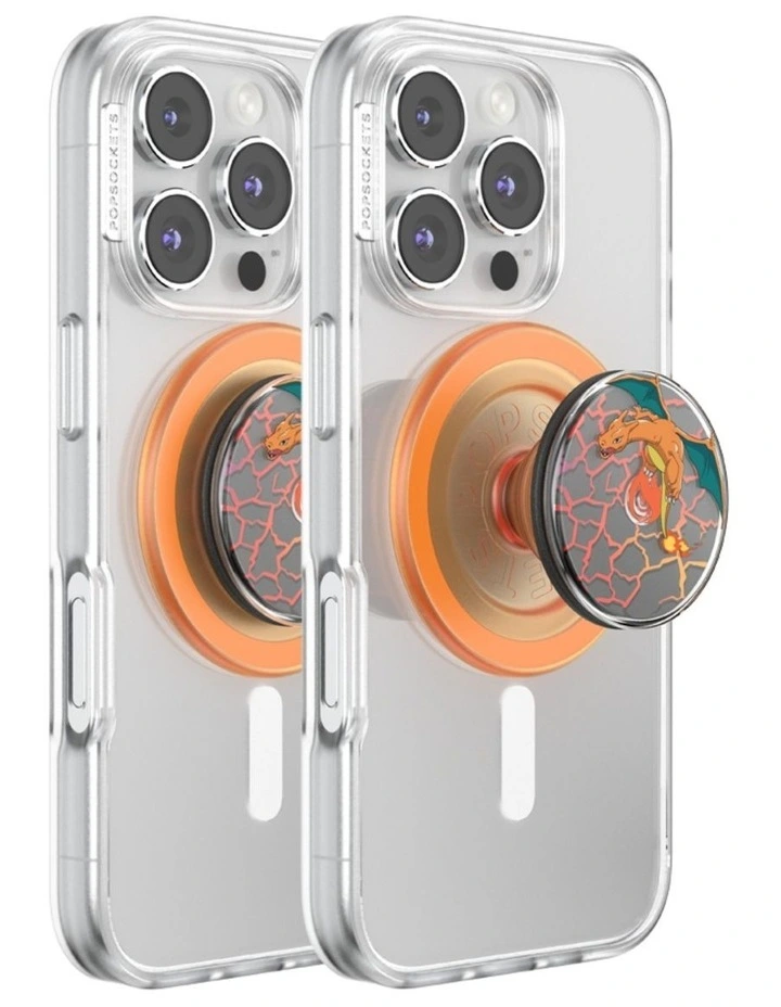 Pokemon x PopSockets MagSafe PopGrip Magnetic Adapter(Swappable Top) - Spinner Charizard In Flight image 3