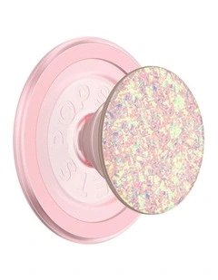 PopSockets PopGrip MagSafe Phone Grip   Magnetic Adapter (Swappable Top) - Iridescent Confetti Rose