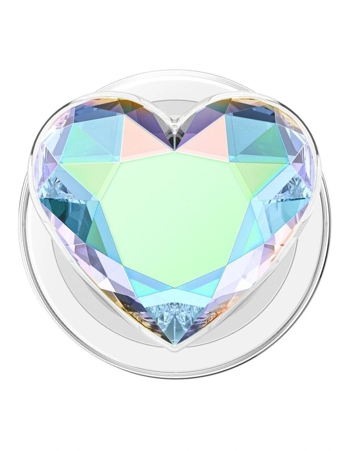 PopSockets MagSafe Phone Grip Magnetic Adapter Ring (Swappable Top) - Iridescent Dichroic Heart image 4