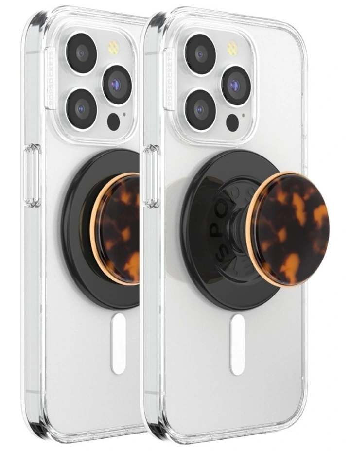 PopSockets PopGrip MagSafe Phone Grip Holder Magnetic Adapter Ring (Swappable Top) - Tortoise image 3
