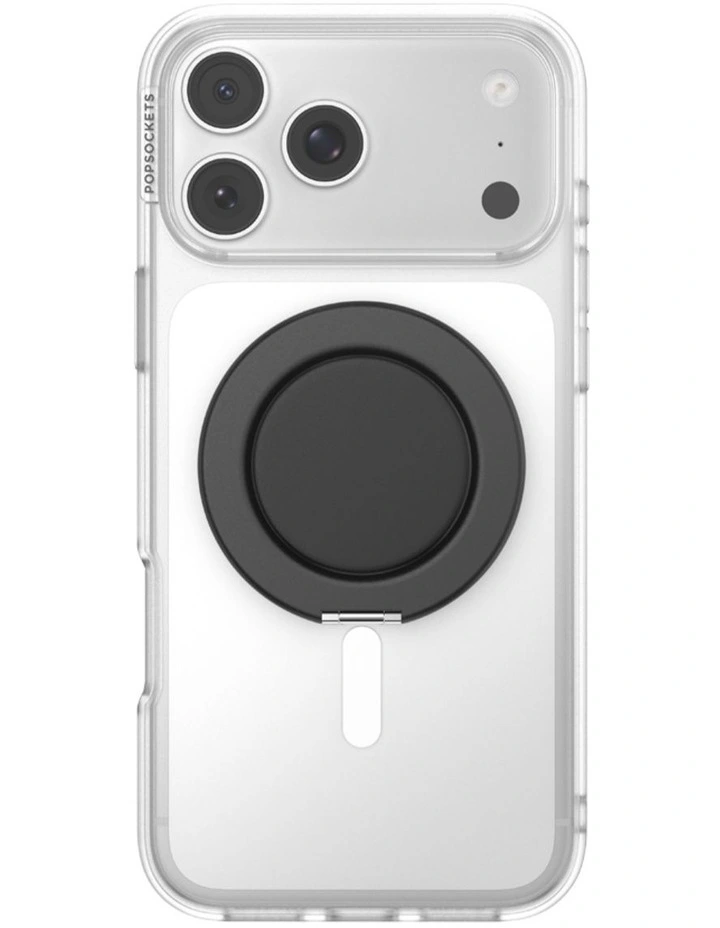 PopSockets PopGrip Kick-Out MagSafe Phone Grip & Stand (Swappable Top) - Black image 2