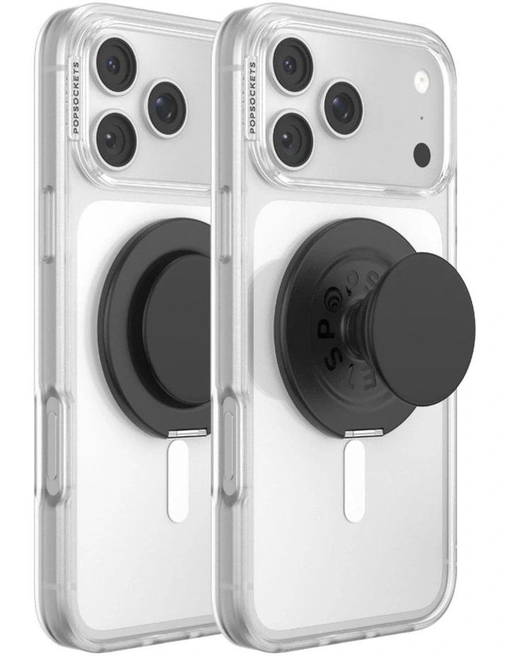 PopSockets PopGrip Kick-Out MagSafe Phone Grip & Stand (Swappable Top) - Black image 3