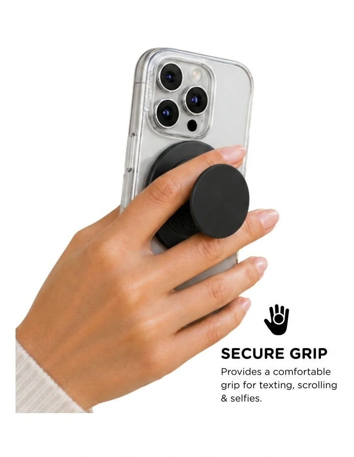 PopSockets PopGrip Kick-Out MagSafe Phone Grip & Stand (Swappable Top) - Black image 4