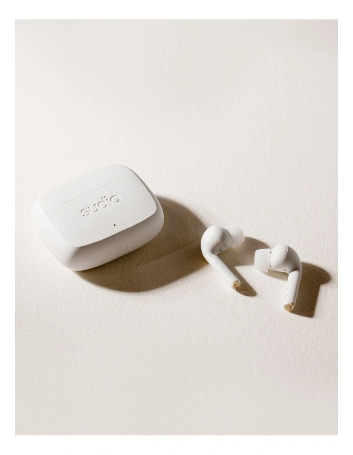 Sudio N2 Pro True Wireless Bluetooth In-Ear Headphones, Active Noise Cancelling Earbuds - White image 6