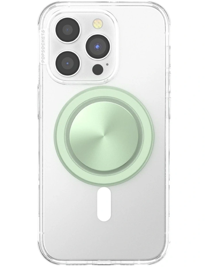 PopSockets MagSafe Phone Grip Holder   Magnetic Adapter Ring (Swappable Top) -  Aluminum Honeydew image 2