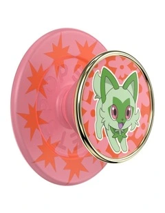 Pokemon x PopSockets MagSafe Phone Grip   Magnetic Adapter Ring (Swappable Top) - Sprigatito Stretch
