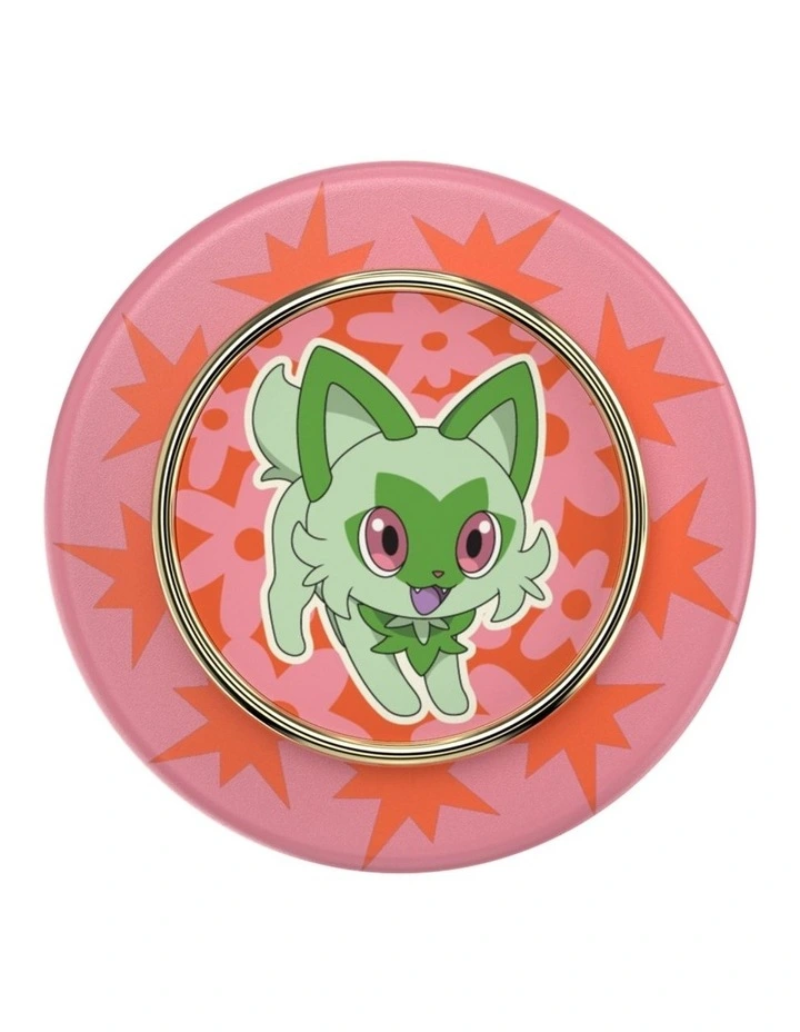 Pokemon x PopSockets MagSafe Phone Grip Magnetic Adapter Ring (Swappable Top) - Sprigatito Stretch image 4
