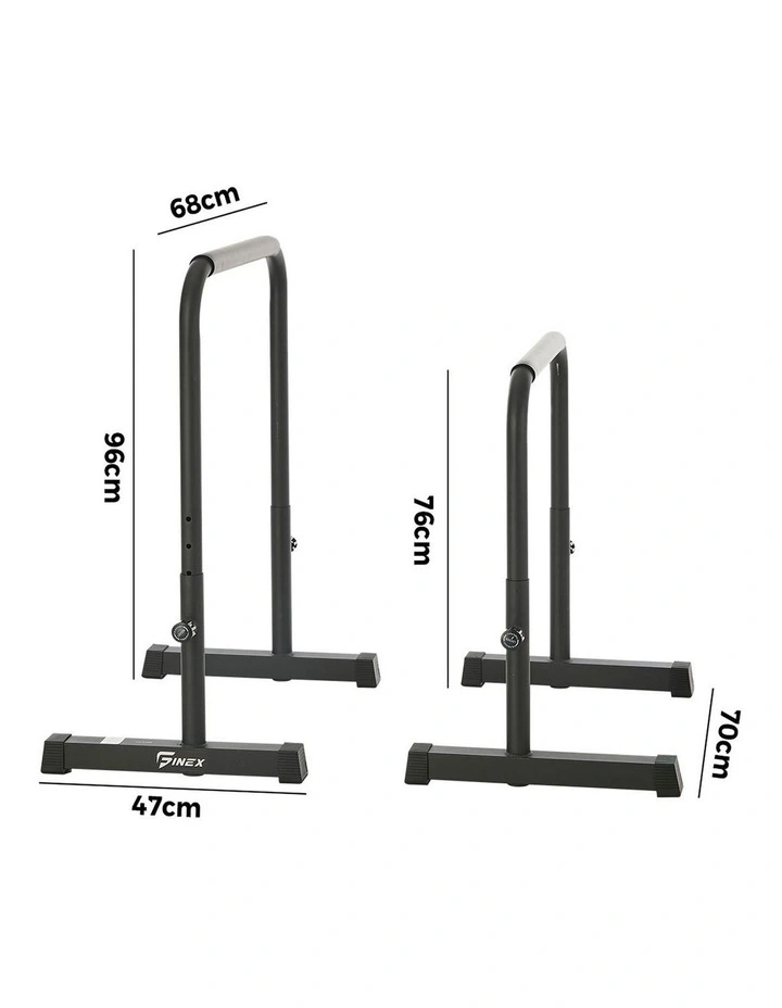 Finex Parallel Dip Bar Station Adjustable Dip Stand Station Push Up Gym Fitness image 3