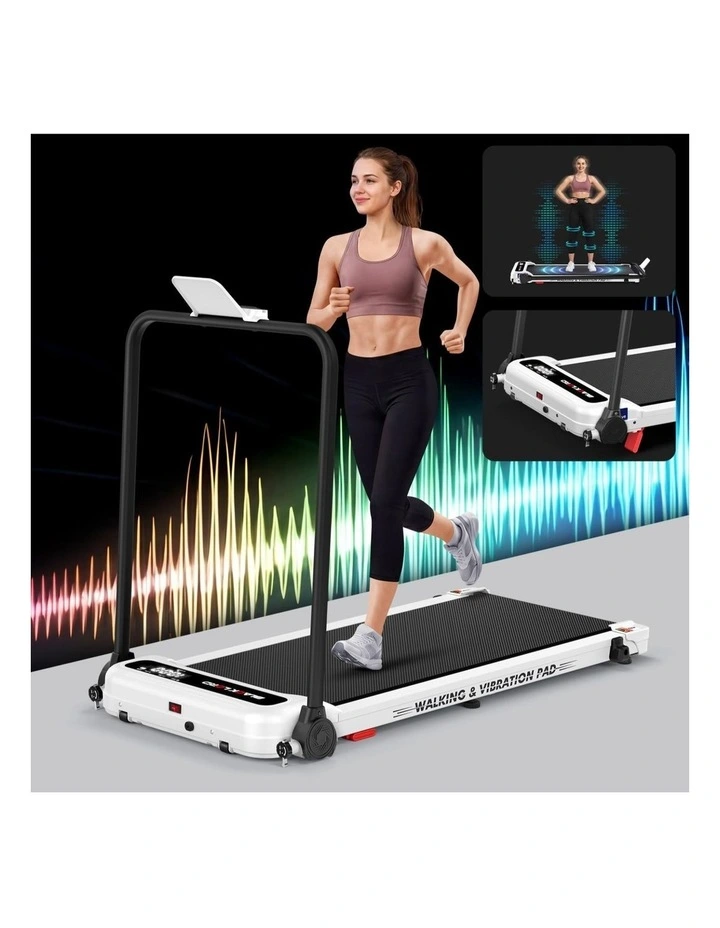 Treadmill 4-in-1 Walking Vibration Pad Incline Foldable Home Gym image 2