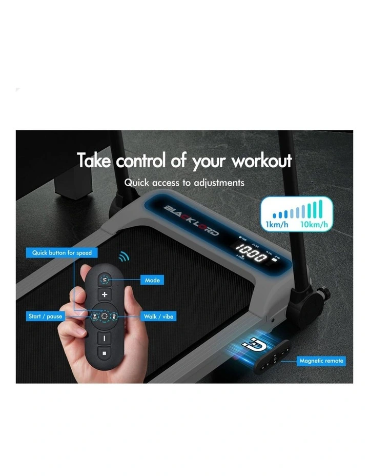 Treadmill 4-in-1 Walking Vibration Pad Incline Foldable Home Gym image 6