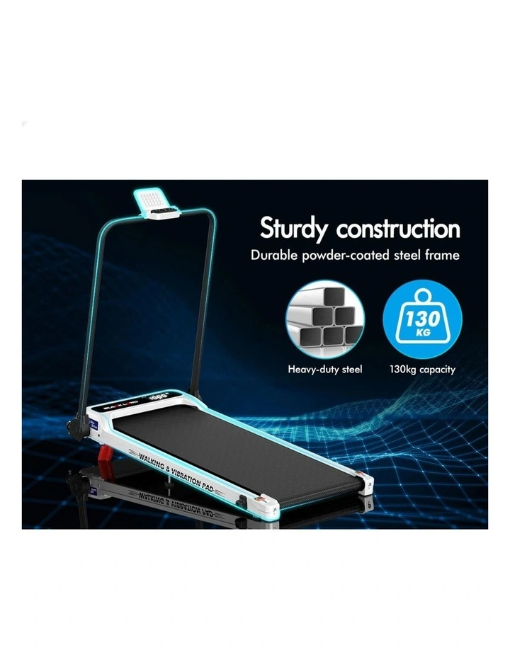 Treadmill 4-in-1 Walking Vibration Pad Incline Foldable Home Gym image 7