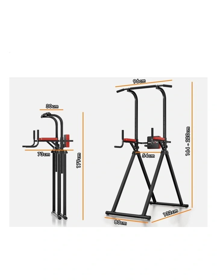 Power Tower Chin Up Bar Pull Up Weight Bench Home Gym Foldable image 6