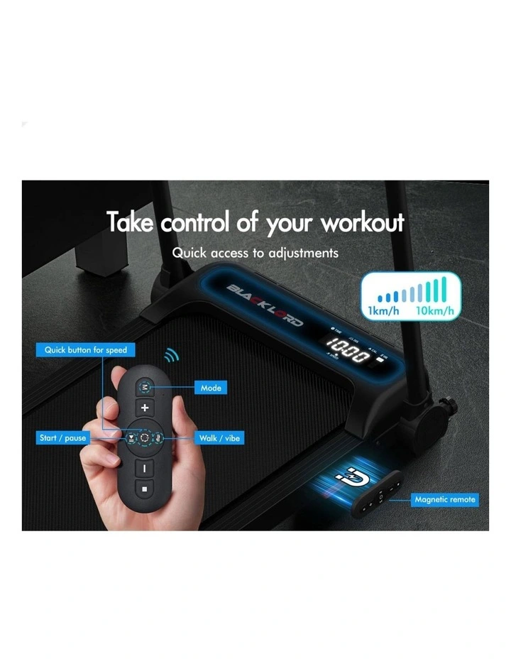 Treadmill 4-in-1 Walking Vibration Pad Incline Foldable Home Gym image 5